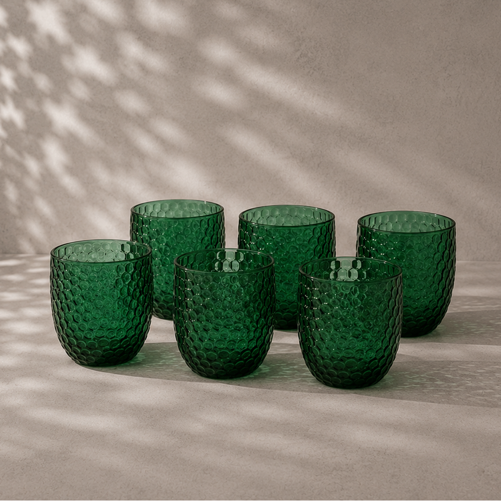 Emerald Nova Glass | Set of 6