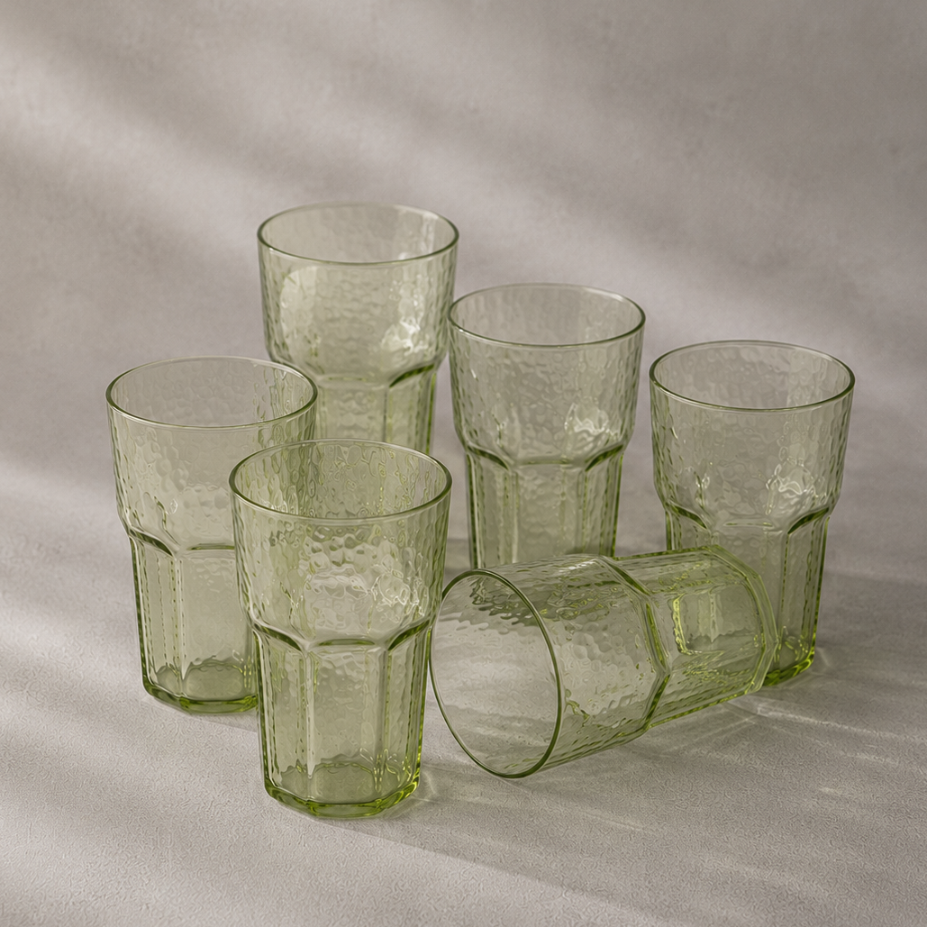 Green Atlas Glass | Set of 6