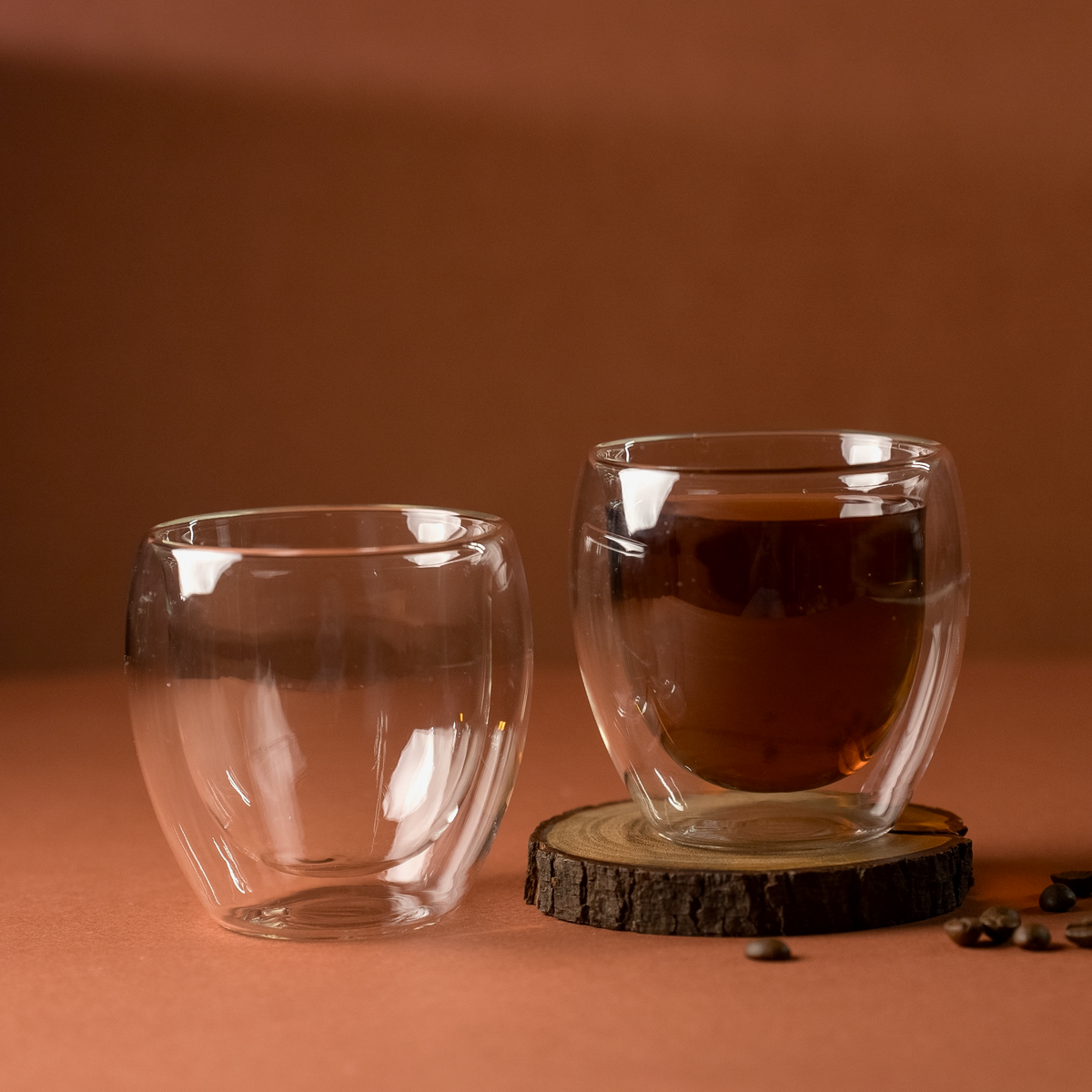 Aura Double Wall Coffee Glass- Set of 2