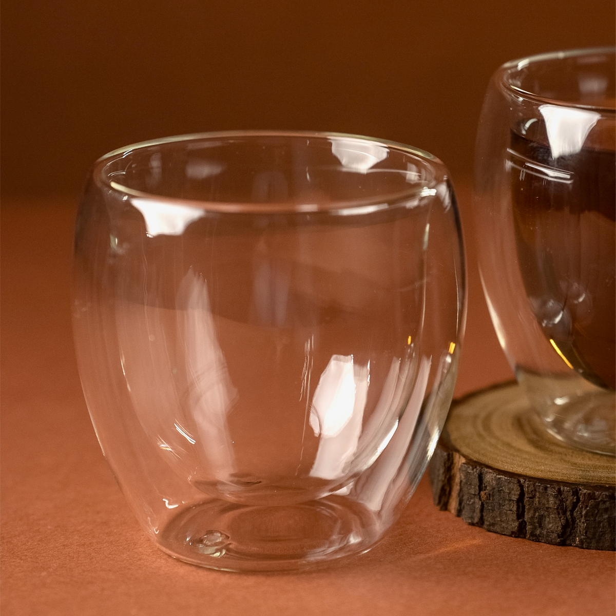 Aura Double Wall Coffee Glass- Set of 2