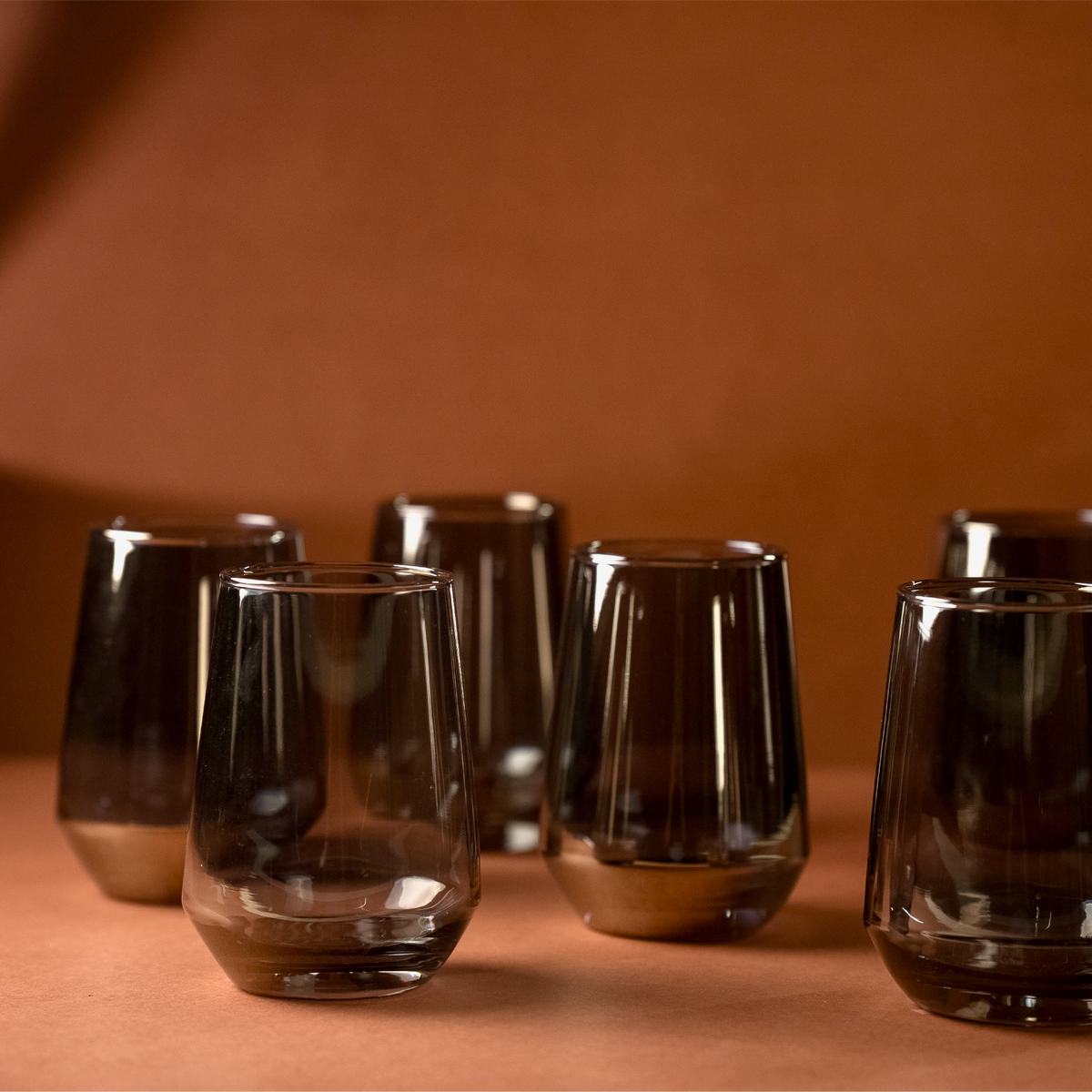 Chrome Cove Glass | Set of 6