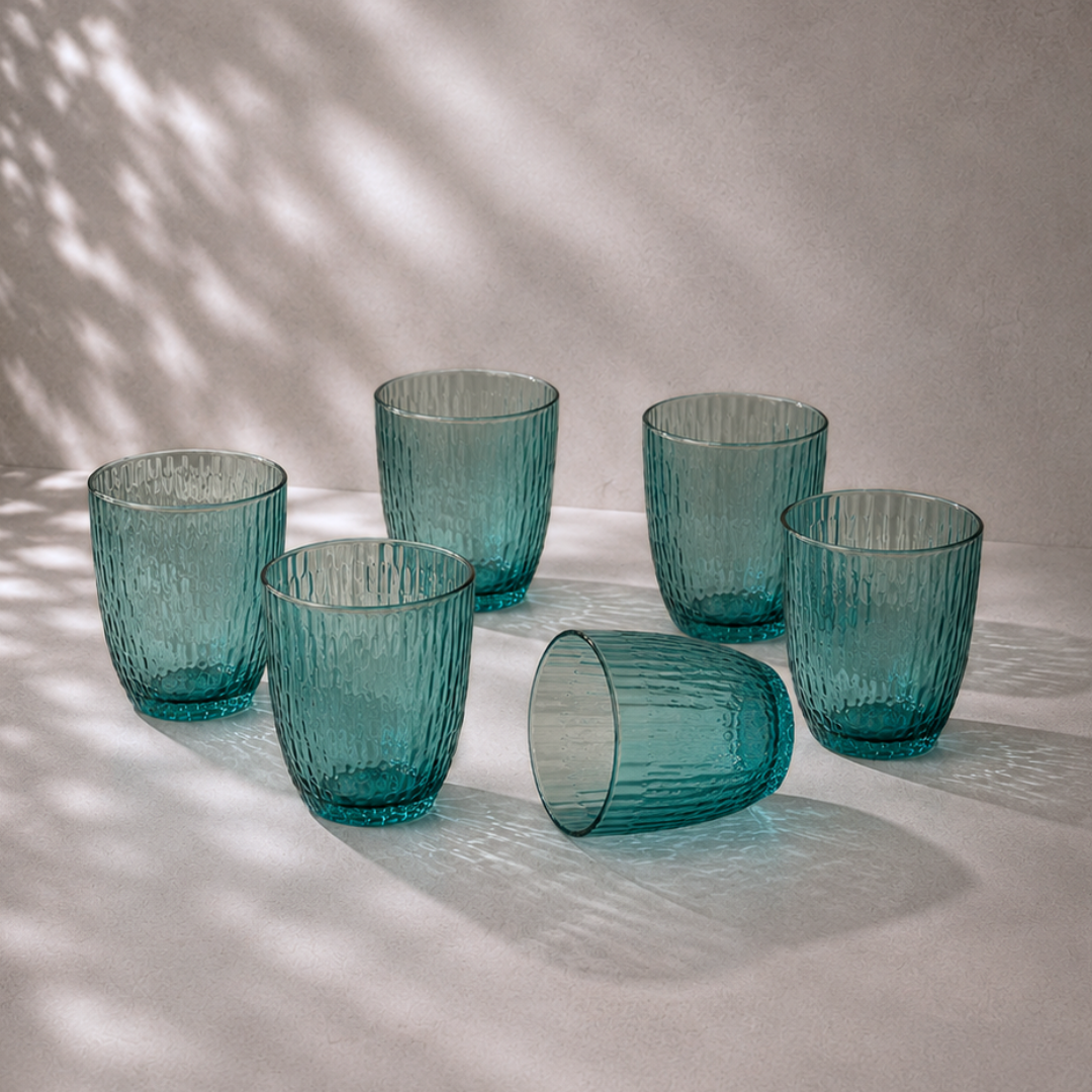 Teal Kai Glass | Set of 6