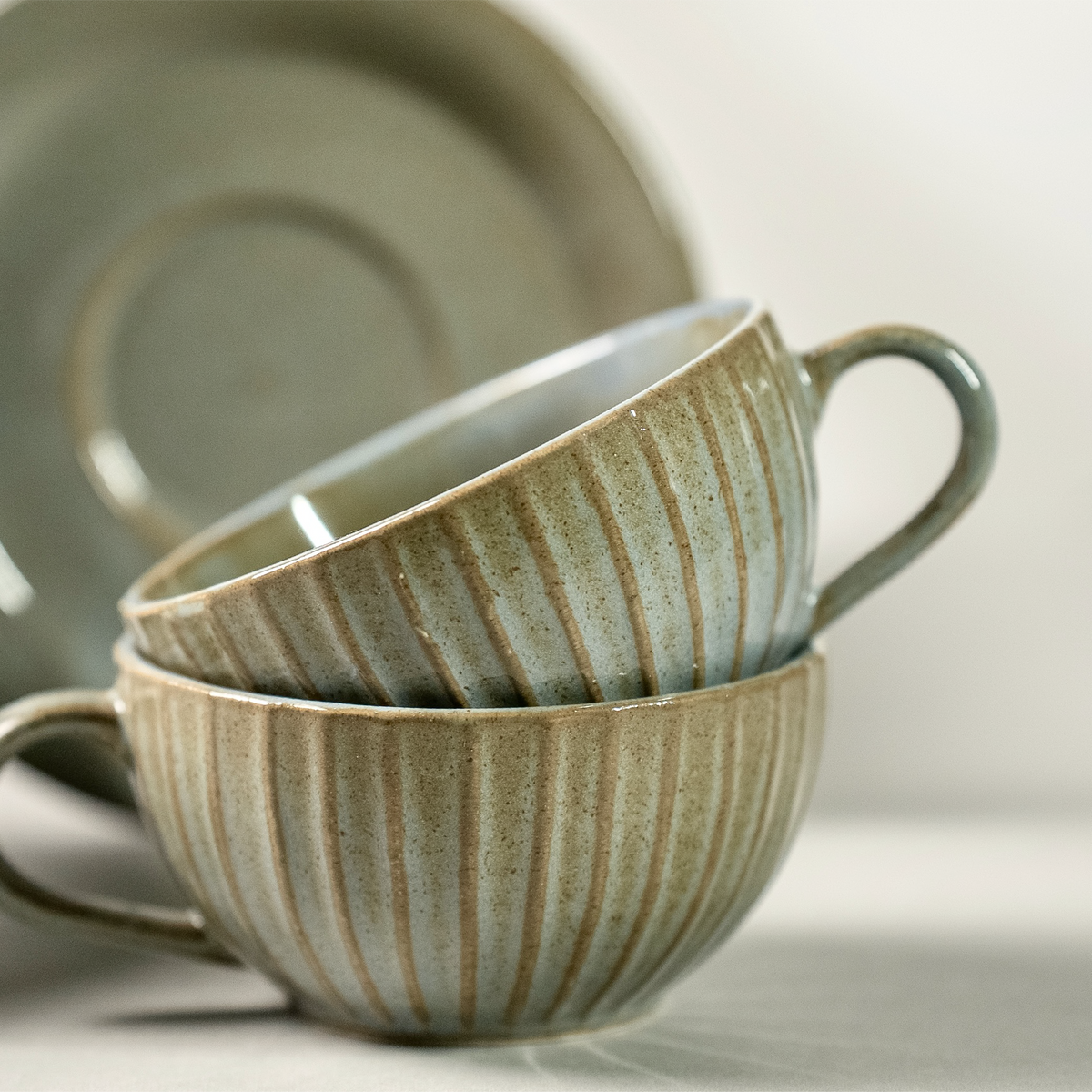 Juniper Cup & Saucer- Set of 2