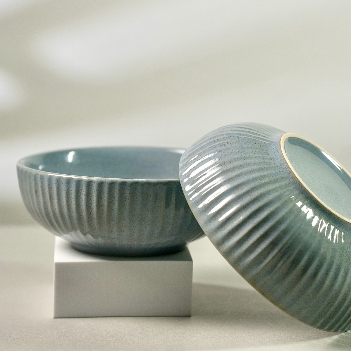Blue Aurelia Bowl